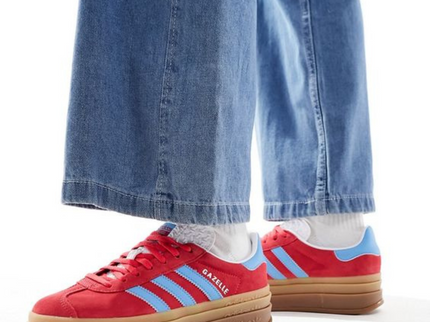 Adidas Gazelle Bold "Semi Blue" WMNS IE0421 SneakerMood On-foot view