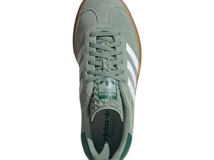 Adidas Gazelle Bold Silver Green ID6998 SneakerMood Top view