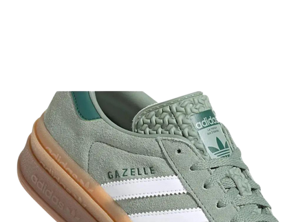 Adidas Gazelle Bold Silver Green ID6998 SneakerMood Upper detail
