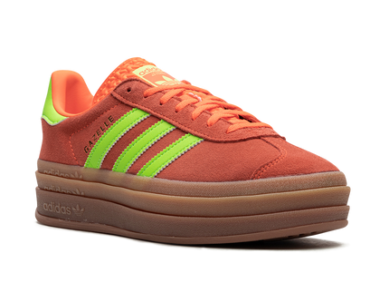 Adidas Gazelle Bold Solar Orange Solar Green (Women's) H06126 SneakerMood Front three-quarter view