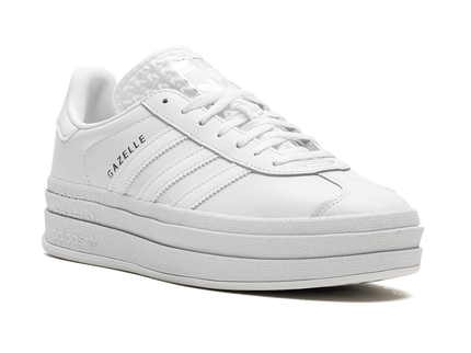 Adidas Gazelle Bold Triple White (Women's) IE5130 SneakerMood Front three-quarter view