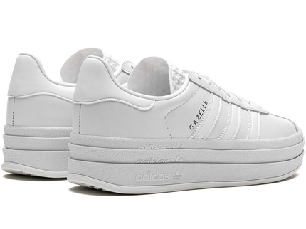 Adidas Gazelle Bold Triple White (Women's) IE5130 SneakerMood Pair, rear three-quarter view