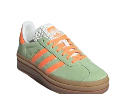 Adidas Gazelle Bold W Semi Green Spark IH7495 SneakerMood Front three-quarter view