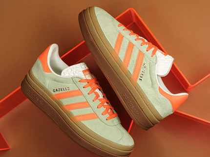 Adidas Gazelle Bold W Semi Green Spark IH7495 SneakerMood Pair view