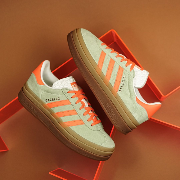 Adidas Gazelle Bold W Semi Green Spark IH7495 SneakerMood Pair view