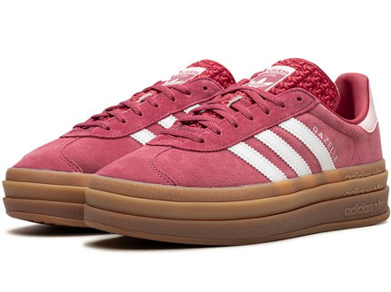 Adidas Gazelle Bold Wild Pink (Womens) ID6997 SneakerMood Pair, front three-quarter view