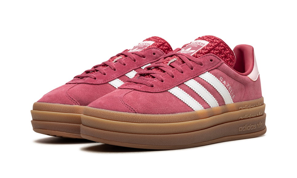Adidas Gazelle Bold Wild Pink (Womens) ID6997 SneakerMood Pair, front three-quarter view