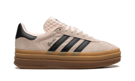 Adidas Gazelle Bold Wonder Quartz Black Gum (Women's) IE0429 SneakerMood Side view, toe pointing right