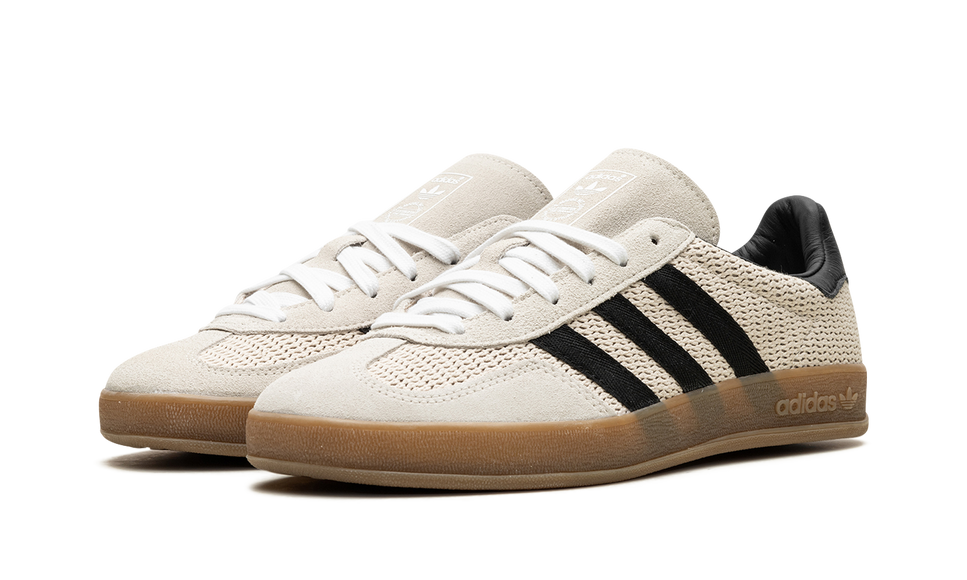 Adidas Gazelle Indoor Aluminum Core Black IH4769 SneakerMood Pair, front three-quarter view