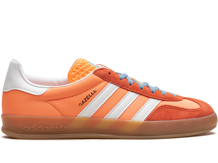 Adidas Gazelle Indoor Beam Orange HQ9016 SneakerMood Side view, toe pointing right