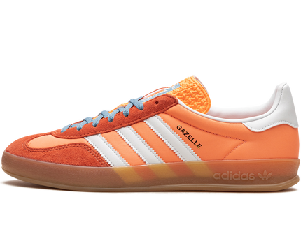 Adidas Gazelle Indoor Beam Orange HQ9016 SneakerMood Side view, toe pointing left
