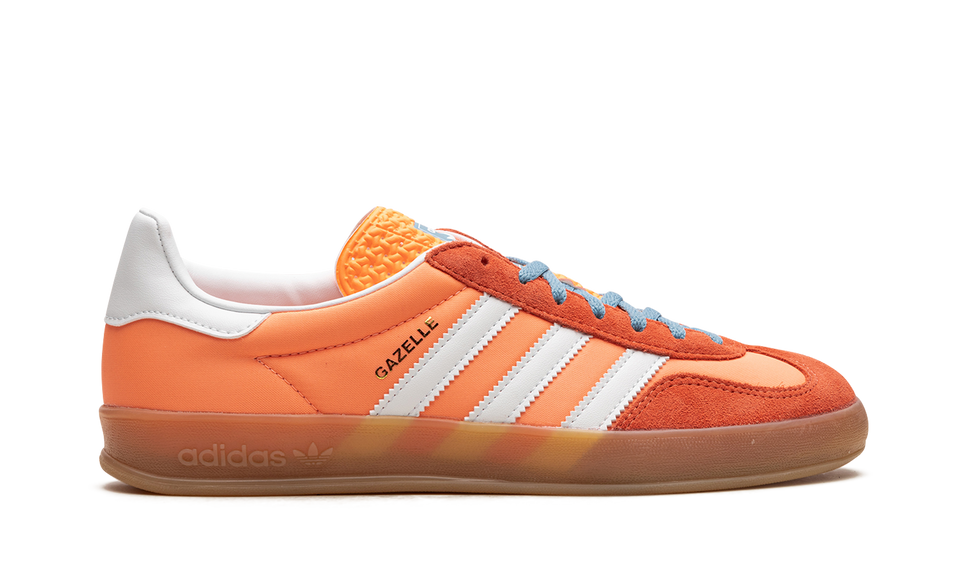 Adidas Gazelle Indoor Beam Orange HQ9016 SneakerMood Side view, toe pointing right