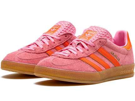 Adidas Gazelle Indoor Beam Pink (Women's) IE1058 SneakerMood Pair, front three-quarter view