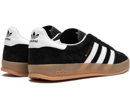 Adidas Gazelle Indoor Black White Gum H06259 SneakerMood Pair, rear three-quarter view