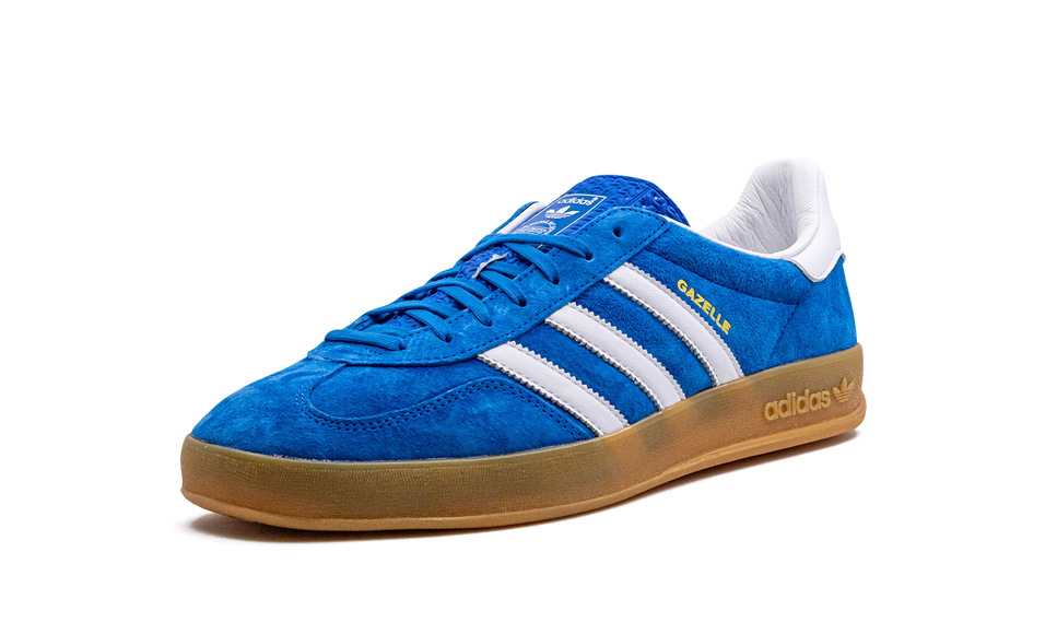 Adidas Gazelle Indoor Blue Bird Gum H06260 SneakerMood Front three-quarter view