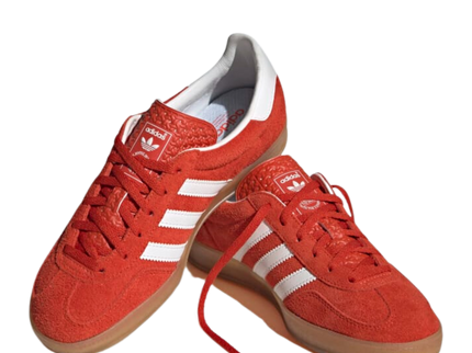 Adidas Gazelle Indoor Bold Orange HQ8718 SneakerMood Pair front three-quarter view