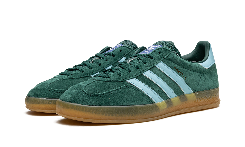 Adidas Gazelle Indoor Collegiate Green IG9979 SneakerMood Pair, front three-quarter view