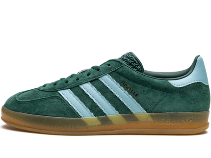 Adidas Gazelle Indoor Collegiate Green IG9979 SneakerMood Side view, toe pointing left