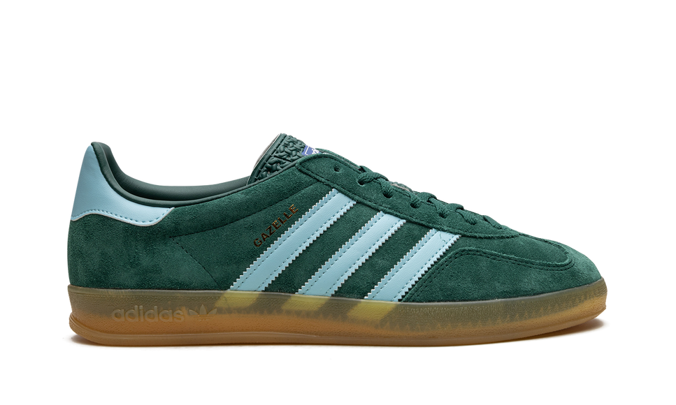 Adidas Gazelle Indoor Collegiate Green IG9979 SneakerMood Side view, toe pointing right