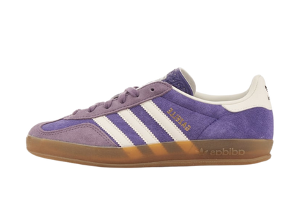 Adidas Gazelle Indoor Collegiate Purple IF9645 SneakerMood Side view, toe pointing left