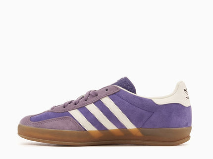 Adidas Gazelle Indoor Collegiate Purple IF9645 SneakerMood Side view, toe pointing left