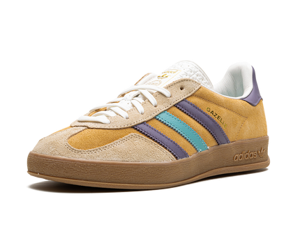 Adidas Gazelle Indoor Glow Orange Shadow Violet IG1636 SneakerMood Front three-quarter view