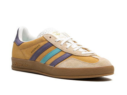 Adidas Gazelle Indoor Glow Orange Shadow Violet IG1636 SneakerMood Front three-quarter view