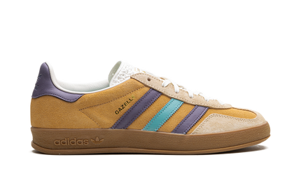 Adidas Gazelle Indoor Glow Orange Shadow Violet IG1636 SneakerMood Side view, toe pointing right