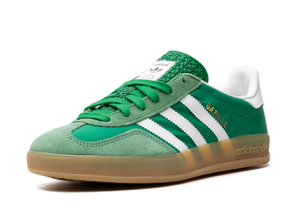 Adidas Gazelle Indoor Green Gum IE6605 SneakerMood Front three-quarter view