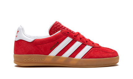 Adidas Gazelle Indoor Scarlet Cloud White H06261 SneakerMood Side view, toe pointing right