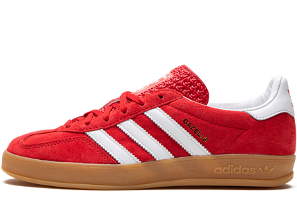 Adidas Gazelle Indoor Scarlet Cloud White H06261 SneakerMood Side view, toe pointing left