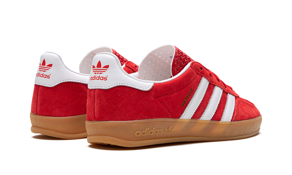 Adidas Gazelle Indoor Scarlet Cloud White H06261 SneakerMood Pair, rear three-quarter view