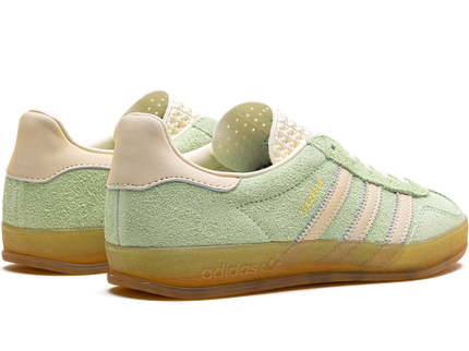 Adidas Gazelle Indoor Semi Green Spark IE2948 SneakerMood Pair, rear three-quarter view