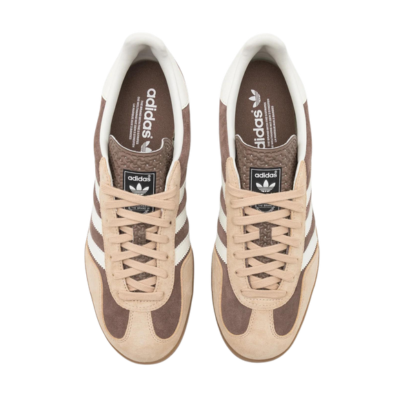 Adidas Gazelle Indoors Earth strata/Magic beige IF9646 SneakerMood Pair top view