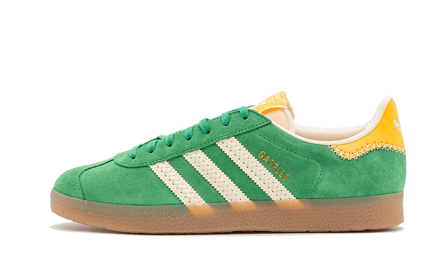 Adidas Gazelle Preloved Cream Green IE3692 SneakerMood Side view, toe pointing left