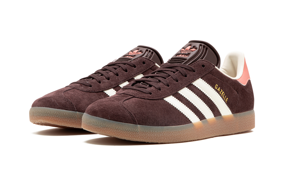 Adidas Gazelle Shadow Brown IF3233 SneakerMood Pair, front three-quarter view