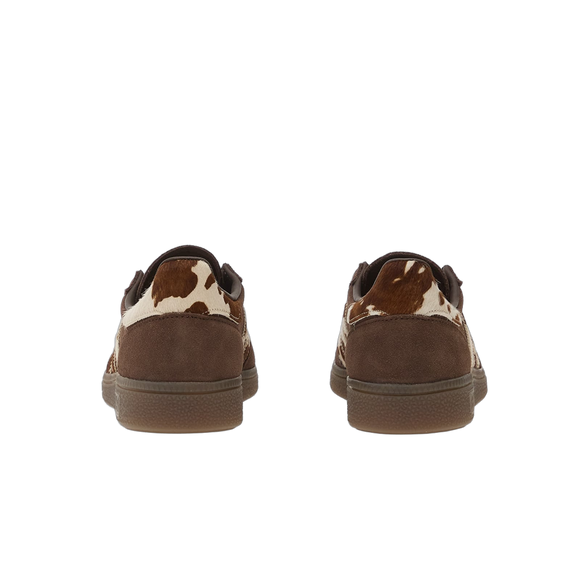 Adidas Handball Spezial Brown Cow Stripes (Women's) KJ7422 SneakerMood Heel view