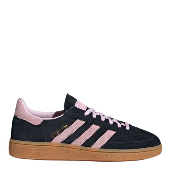 Adidas Handball Spezial Core Black Pink IE5897 SneakerMood Side view toe pointing right
