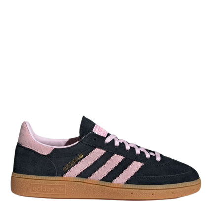 Adidas Handball Spezial Core Black Pink IE5897 SneakerMood Side view toe pointing right