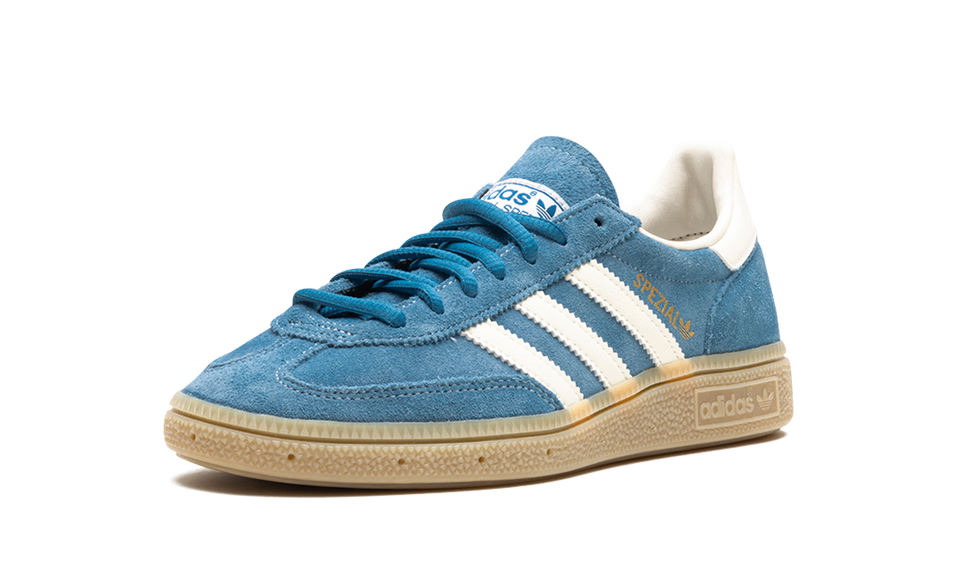 Adidas Handball Spezial Core Blue Cream White Gum IG6194 SneakerMood Front three-quarter view