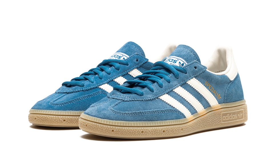 Adidas Handball Spezial Core Blue Cream White Gum IG6194 SneakerMood Pair, front three-quarter view