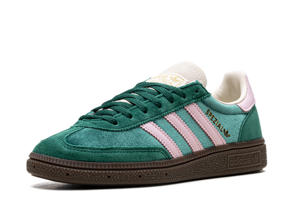 Adidas Handball Spezial Green Pink Velvet (Women's) JI2648 SneakerMood Front three-quarter view