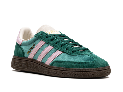 Adidas Handball Spezial Green Pink Velvet (Women's) JI2648 SneakerMood Front three-quarter view