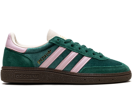 Adidas Handball Spezial Green Pink Velvet (Women's) JI2648 SneakerMood Side view, toe pointing right