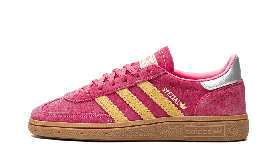 Adidas Handball Spezial Lucid Pink Almost Yellow (Women's) JI1407 SneakerMood Side view, toe pointing left