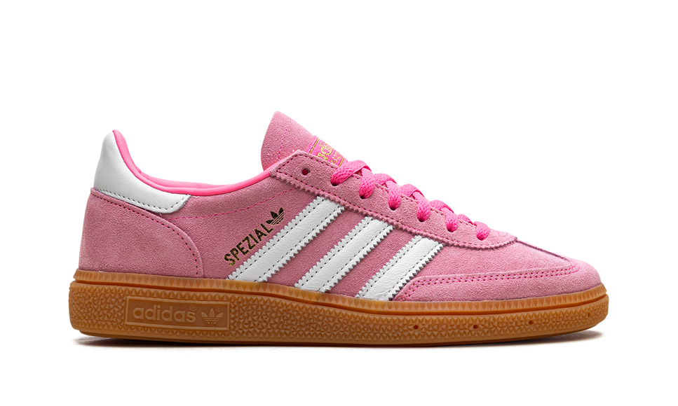 Adidas Handball Spezial Lucid Pink White (Women's) JI2654 SneakerMood Side view, toe pointing right