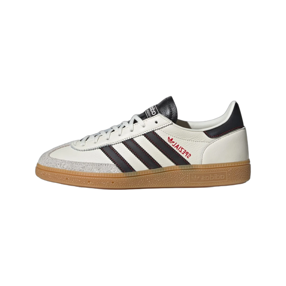 Adidas Handball Spezial Off White Core Black Red JH6398 SneakerMood Side view, toe pointing left