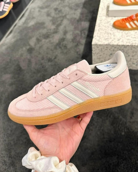 Adidas Handball Spezial Sandy Pink (Women's) IG1977 SneakerMood Handheld side view