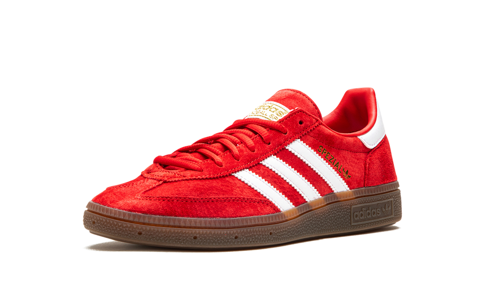 Adidas Handball Spezial Scarlet Gum FV1227 SneakerMood Front three-quarter view