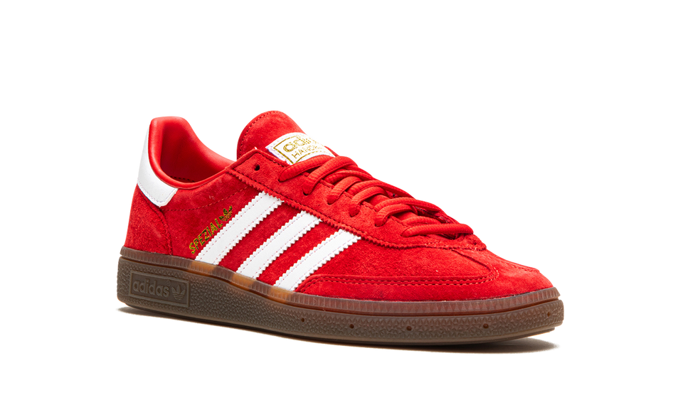 Adidas Handball Spezial Scarlet Gum FV1227 SneakerMood Front three-quarter view